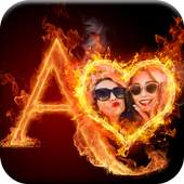 MY NAME TEXT FIRE PHOTO FRAME 1.0