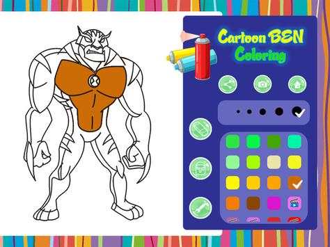 Cartoon Ben 10  - Free Coloring Book screenshot 6
