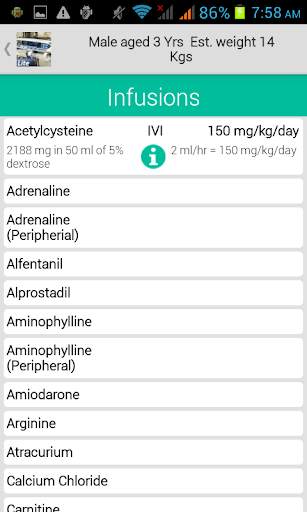 PICU Calculator Lite screenshot 2