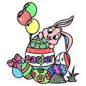 Adult Easter Eggs Glitter Color By Number Free 1.2