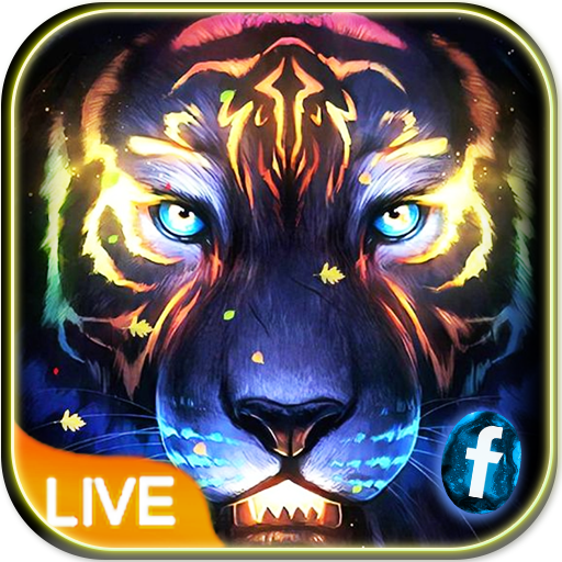 ikon Tema, Wallpaper, ikon Neon, Colorful, Tiger