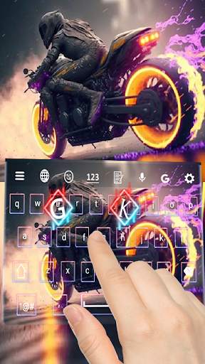 Neon Motorbike Keyboard screenshot 1