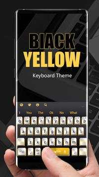 Black Yellow Keyboard Theme 2 تصوير الشاشة