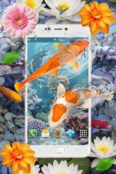 Koi Fish Pond 3D Liv Wallpaper Aquarium Background screenshot 2
