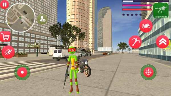 Raphael Ninja Stickman Rope Hero Green Gang Hero screenshot 1