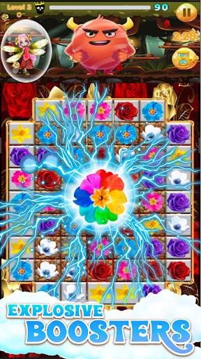 Flowers Blast - flower games screenshot 1