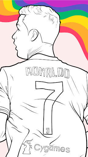 Draw Coloring Football Players screenshot 7