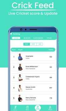 Crick Feed – Live Cricket score & Update screenshot 5
