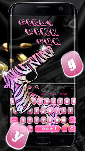 Pink Crook pistol Keyboard Theme screenshot 1