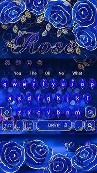 Luxury Rose Blue Keyboard screenshot 1