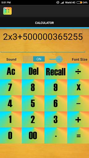 Recall Musical Calculator screenshot 2
