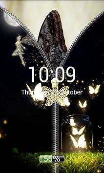Butterfly Zipper Screen Lock screenshot 3