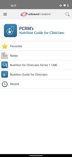 Nutrition Guide for Clinicians screenshot 1