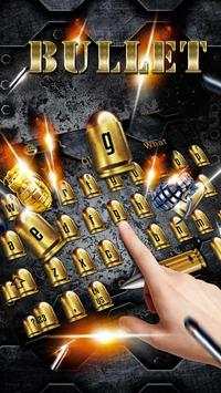 Golden Bullet Shots Keyboard Theme скриншот 2