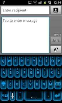 Blue Tech Keyboard Skin 1 تصوير الشاشة
