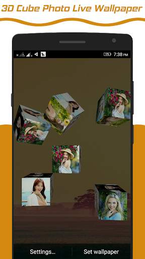 3d Photo Cube Live Wallpaper screenshot 4