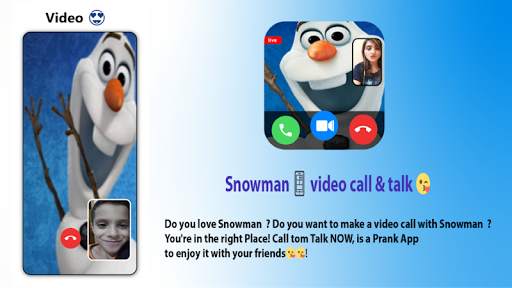 Snowman 📱 video call   chat (game simulation) screenshot 1