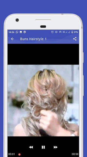 Buns Hairstyle - Video Step By Step Offline screenshot 3