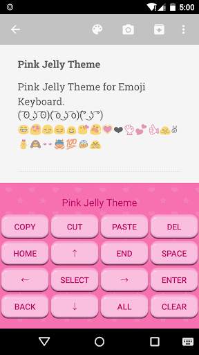 Pink Jelly Emoji Keyboard Skin screenshot 3