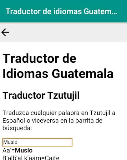 Traductor de Idiomas Guatemala screenshot 3