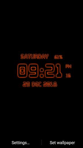 Digital Clock Live Wallpaper screenshot 5