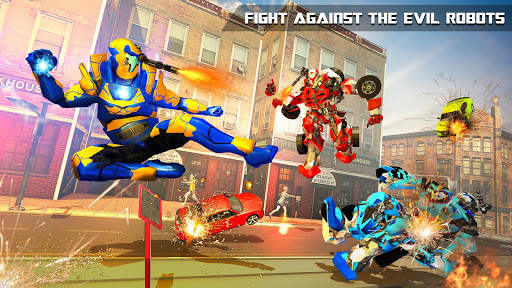 Superhero Flying Robot Rescue: Robot Shooting Game screenshot 3