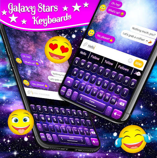 Galaxy Keyboard ⭐ Sparkling Stars Keyboard Themes screenshot 6