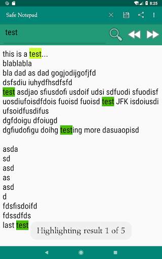 Safe Notepad - with search tool screenshot 5
