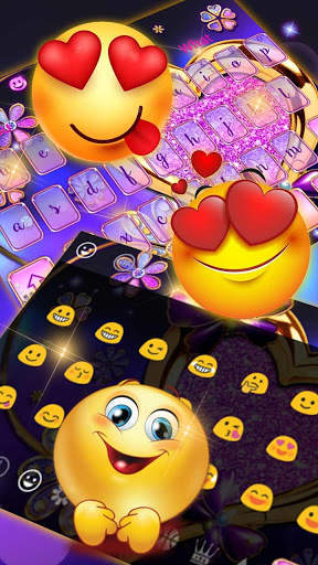 Glitter Flower Love Keyboard screenshot 3