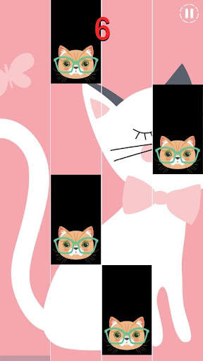 Cat Pink Piano Tiless screenshot 2