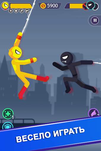 Stickman боевая игра офлайн скриншот 1
