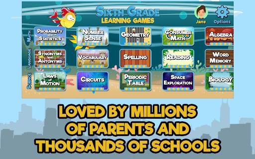 Sixth Grade Learning Games screenshot 4