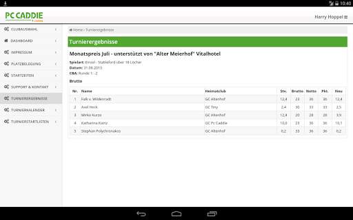 PC CADDIE Golf Club App screenshot 8