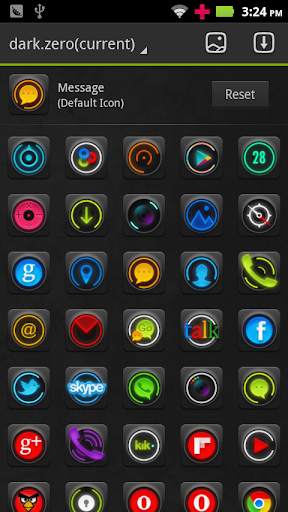 Dark Zero GO Launcher Theme screenshot 4