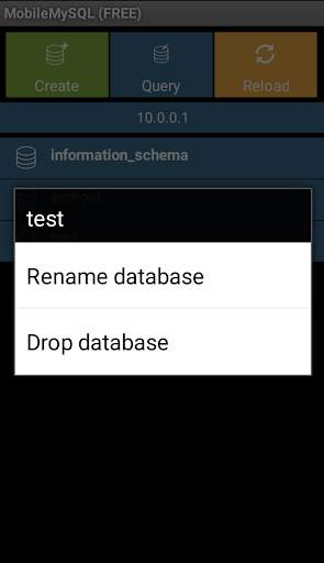 Mobile MySQL Manager (Free) screenshot 4