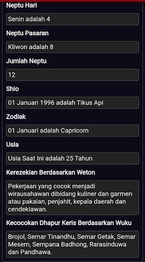 Kalkulator Weton Jawa Lengkap screenshot 6