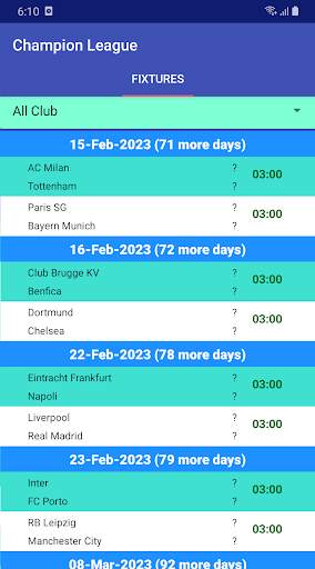 World Soccer Fixtures screenshot 4