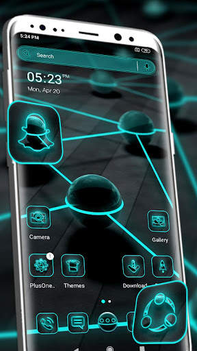 Neon Laser Sphere Theme screenshot 1