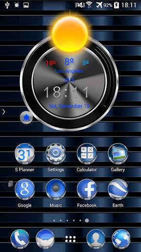 TSF Shell Launcher Theme Azure with icon pack screenshot 1