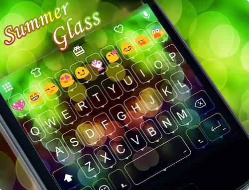 Summer Glass Emoji Keyboard स्क्रीनशॉट 5