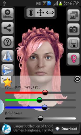 Hair Style Selector Lite screenshot 3