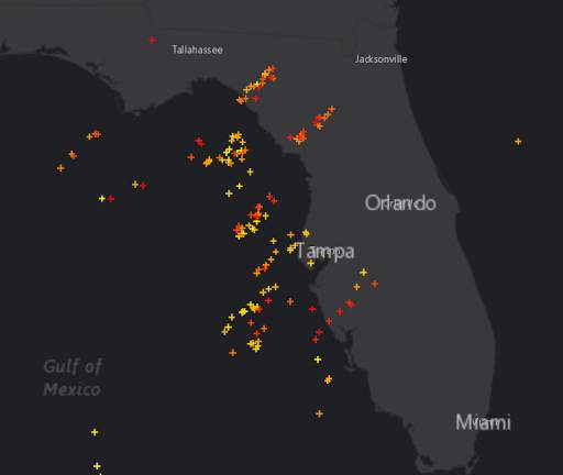 Global Lightning Strikes Map screenshot 3