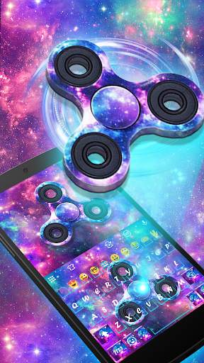 Fidget Spinner Galaxy Emoji Keyboard Theme🔥 screenshot 4
