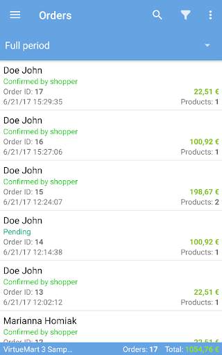 VirtueMart Mobile Assistant screenshot 3