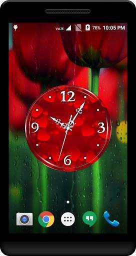 Red Clock Live Wallpaper screenshot 1