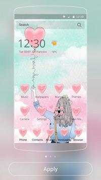 Sketch Balloon Girl Theme screenshot 1