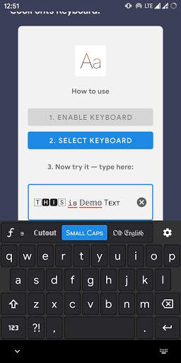 CoolFonts Keyboard  - Cool and stylish fonts स्क्रीनशॉट 1
