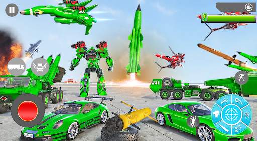 Robot Helicopter Car Transform - Multi Robot Game screenshot 1