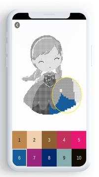 Princess Color By Number, princess coloring game screenshot 8