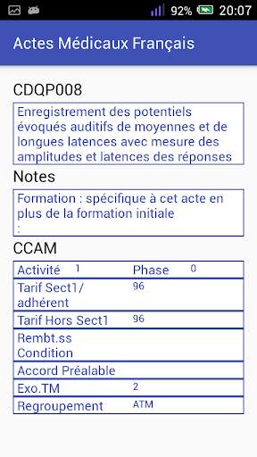 Actes Médicaux Français screenshot 4